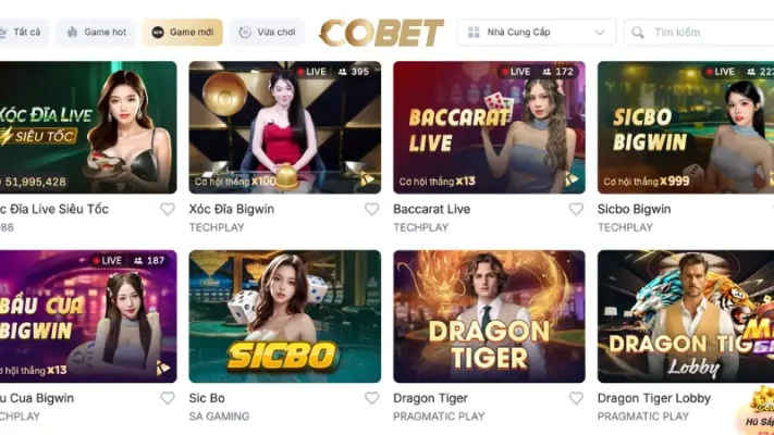 Thế giới trò chơi đa phong cách dành cho bet thủ